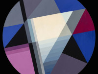 Carmen Piemonte, Hemosphera II, óleo sobre tela, 90 cm., diámetro, 2010_ Colección Familia Carreño